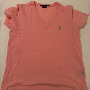 Ralph Lauren Sport Pink V-Neck T-Shirt